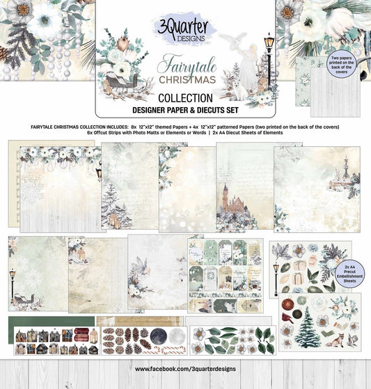 3Quarter Designs - Fairytale Christmas 12x12 Collection + Die Cut Kit - The Crafty Kiwi