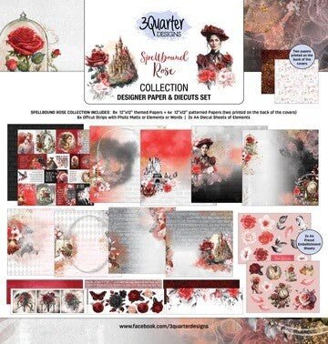 3Quarter Designs - Spellbound Rose 12x12 Collection + Die Cut Kit - The Crafty Kiwi