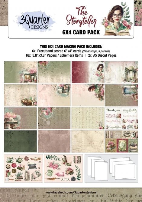 3Quarter Designs - THE STORY TELLER 6x4 Card Making Kit - The Crafty Kiwi