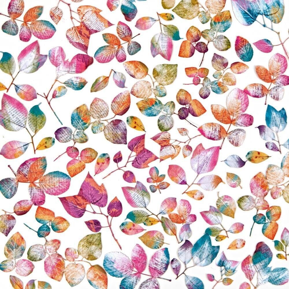 49 and Market - ARTOPTIONS SPICE - Laser Cut-Outs - Mixed Media Leaves - The Crafty Kiwi