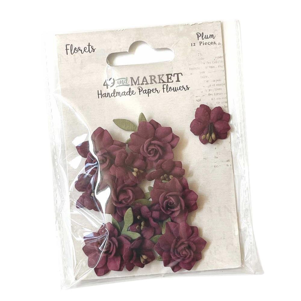 49 and Market - Florets Paper Flowers - Plum - The Crafty Kiwi