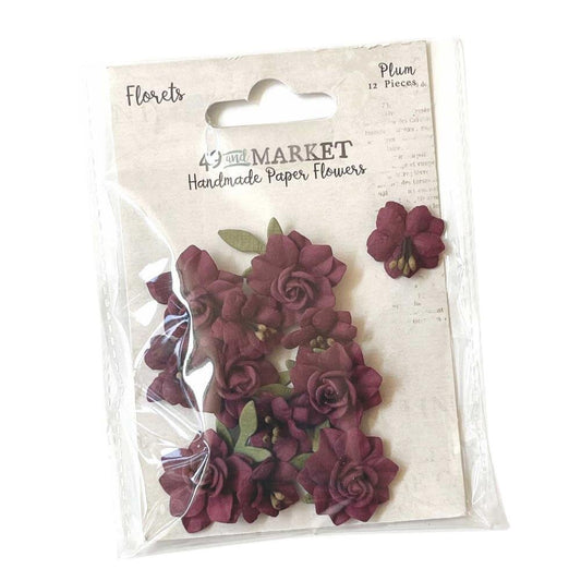 49 and Market - Florets Paper Flowers - Plum - The Crafty Kiwi