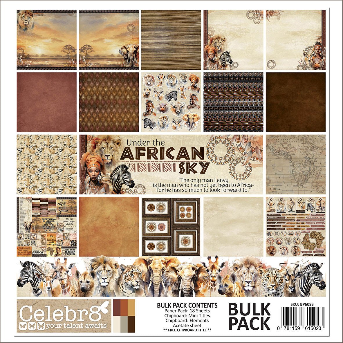 Celebr8 - Under the African Sky Bulk Pack - The Crafty Kiwi