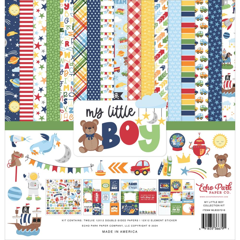 Echo Park - My Little Boy Bundle Kit - The Crafty Kiwi