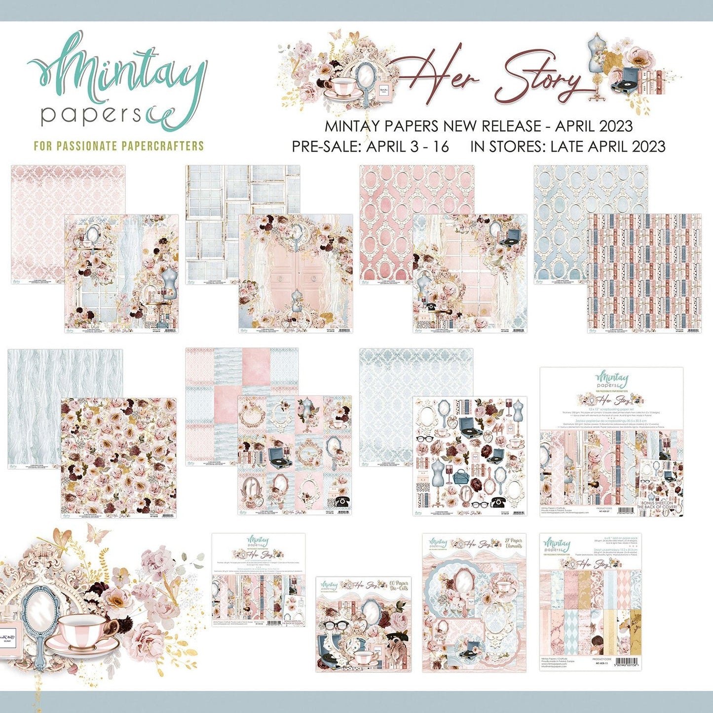 Mintay - HER STORY 12x12 Paper Pack - The Crafty Kiwi