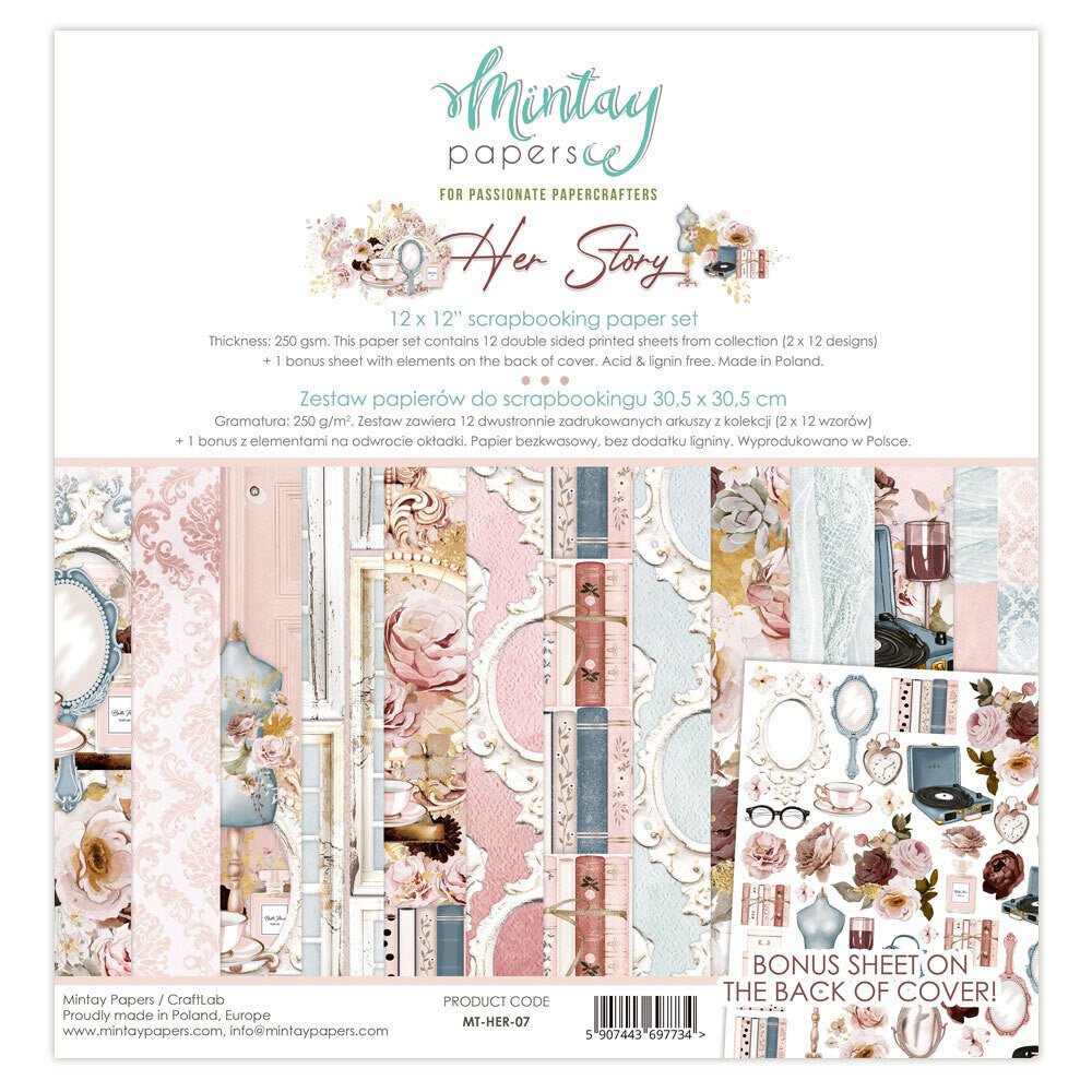 Mintay - HER STORY 12x12 Paper Pack - The Crafty Kiwi