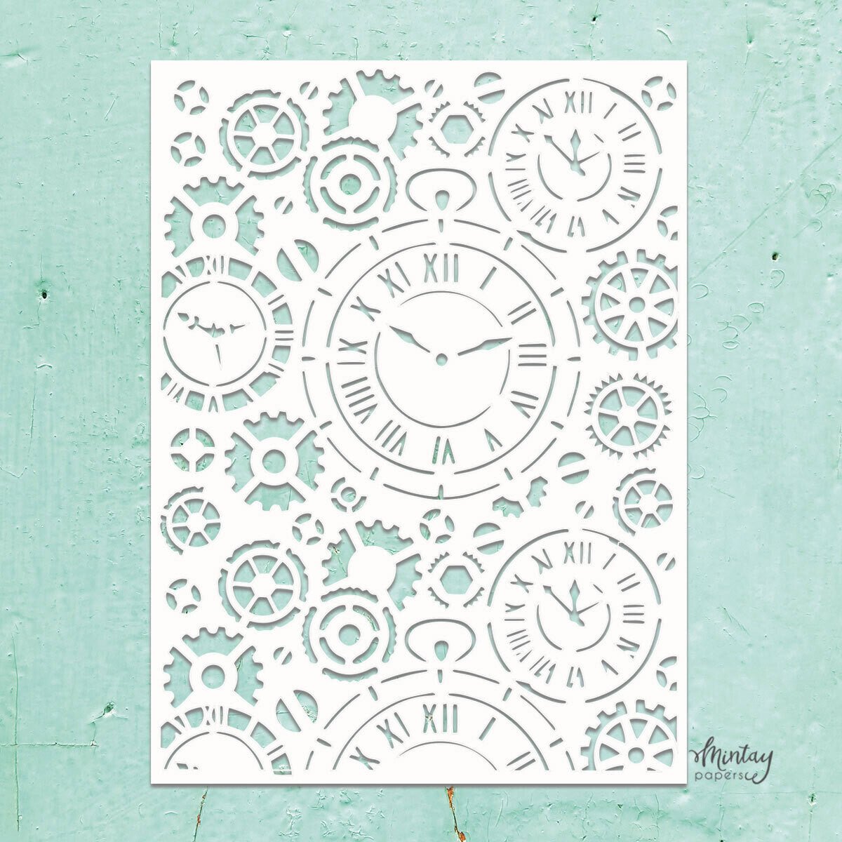 Mintay - Kreativa Stencil 11 - Clocks - The Crafty Kiwi