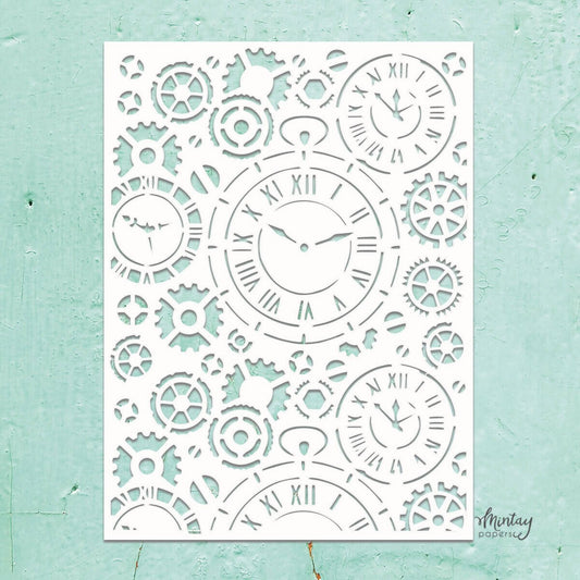 Mintay - Kreativa Stencil 11 - Clocks - The Crafty Kiwi