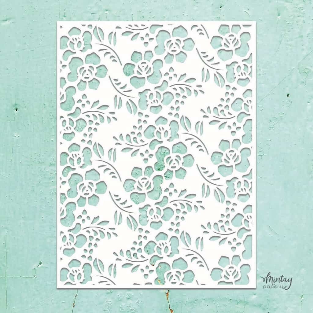 Mintay - Kreativa Stencil - Flowers - The Crafty Kiwi