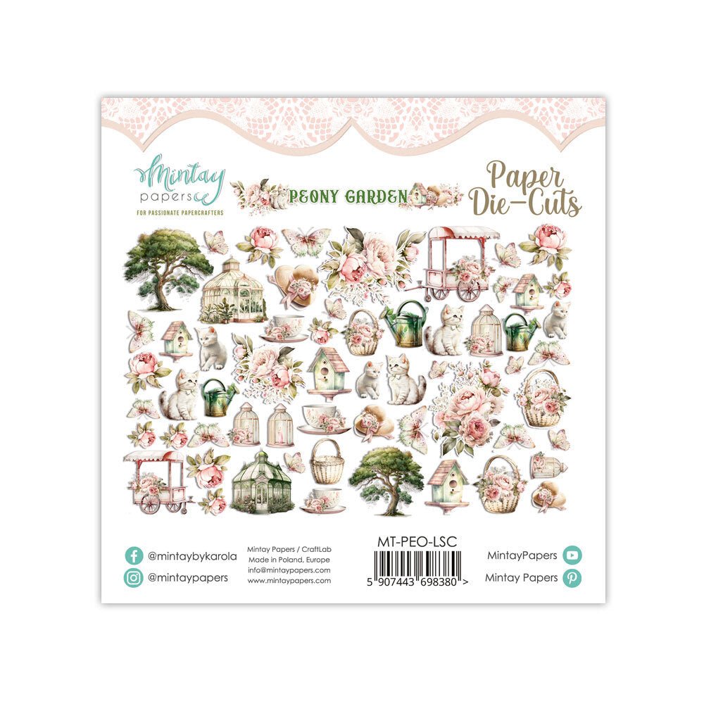 Mintay - PEONY GARDEN - Paper Die Cuts - The Crafty Kiwi