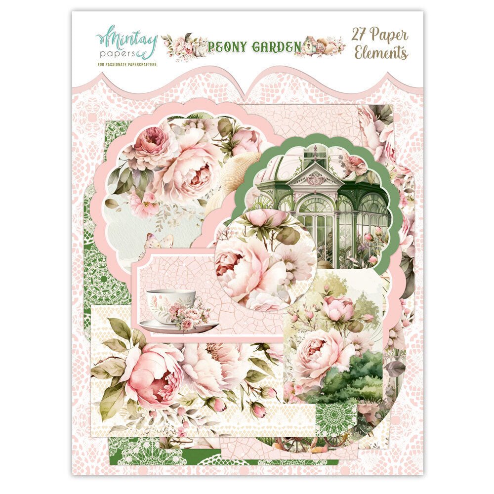 Mintay - PEONY GARDEN - Paper Elements - The Crafty Kiwi