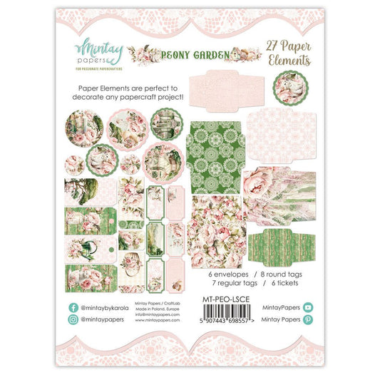 Mintay - PEONY GARDEN - Paper Elements - The Crafty Kiwi