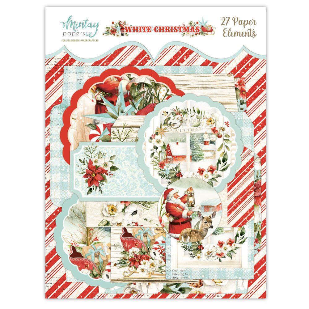 Mintay - WHITE CHRISTMAS - Paper Elements - The Crafty Kiwi