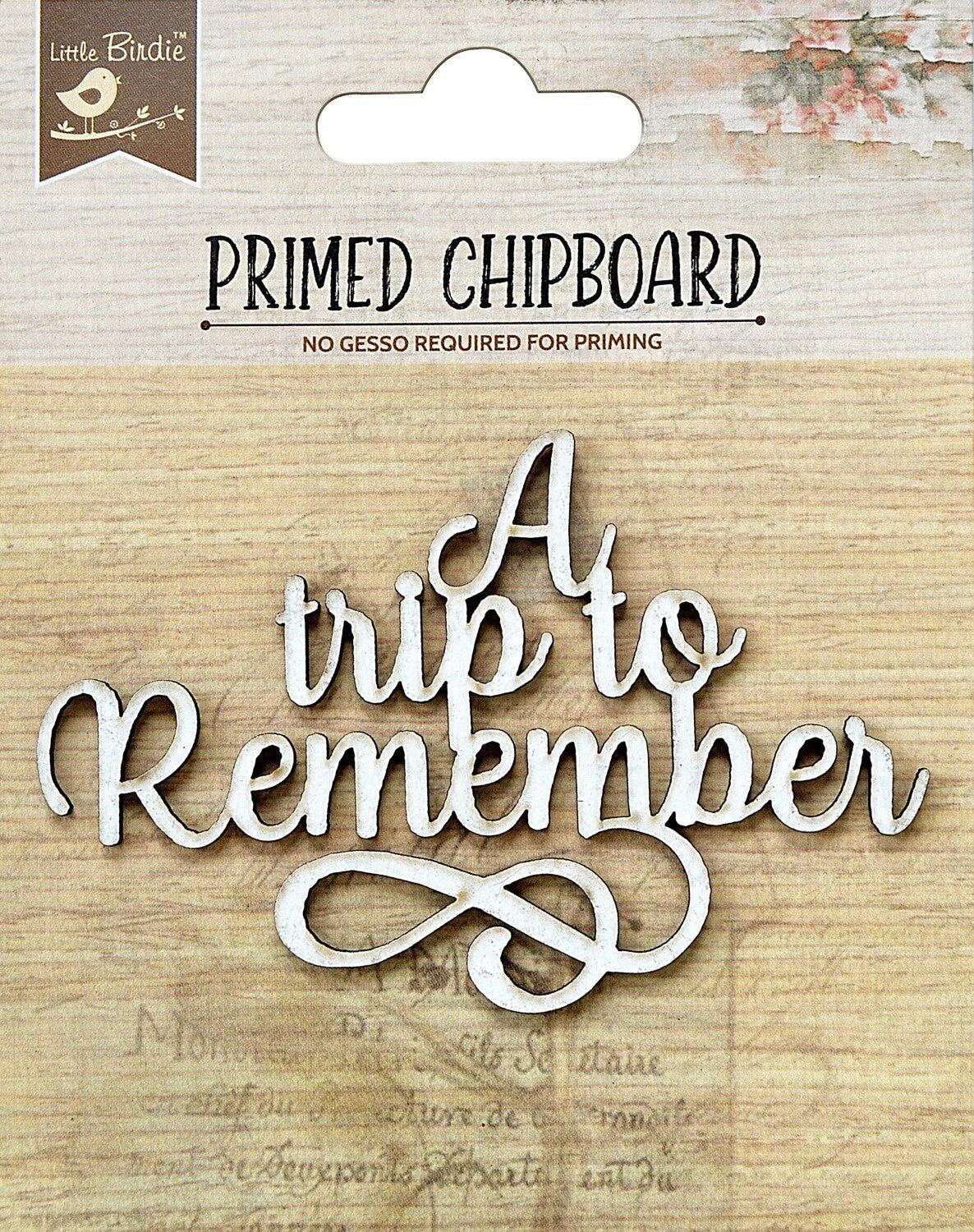 Nicole Crafts - Little Birdie Laser Cut Primed Chipboard 1/Pkg - A Trip To Remember - The Crafty Kiwi