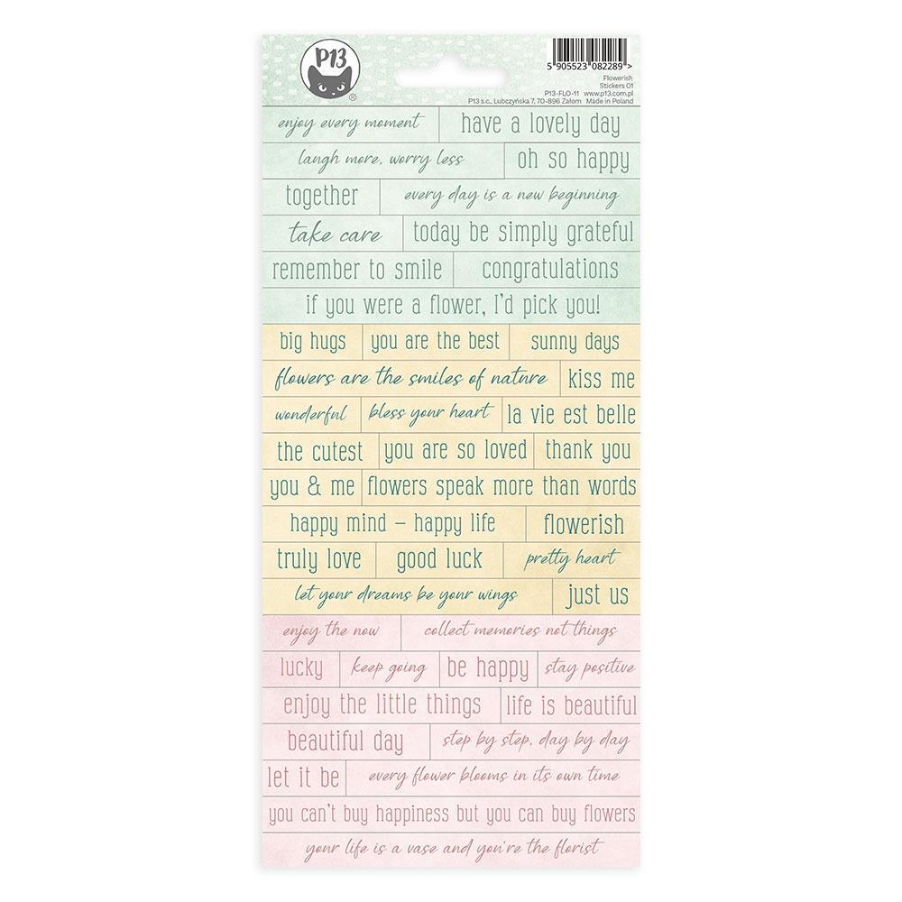 P13 - Flowerish - 12x12 Bundle Kit - with tags and stickers - The Crafty Kiwi