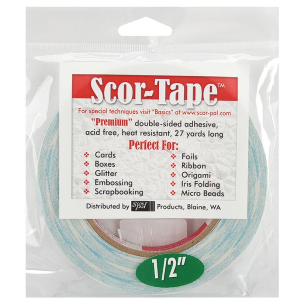 ScorPal - Scor-Tape Premium Double-sided Tape -27yd (24.7m) 1/2" - The Crafty Kiwi