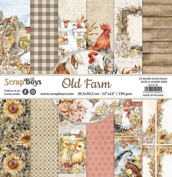 ScrapBoys - Old Farm 8X8 - The Crafty Kiwi