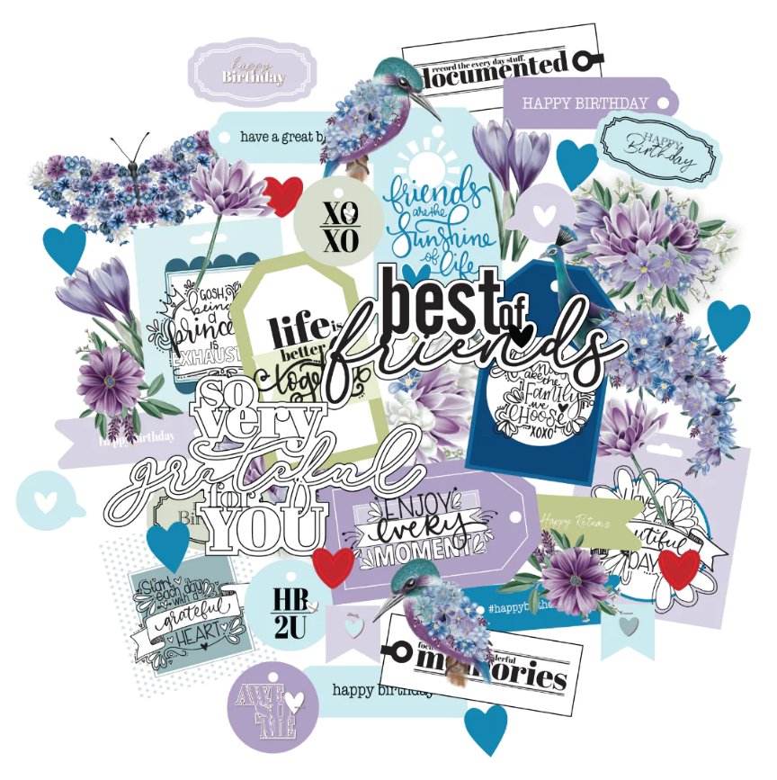 Uniquely Creative - Indigo & Violet 12x12 Collection Pack (12 sheets) with Creative Cuts - The Crafty Kiwi