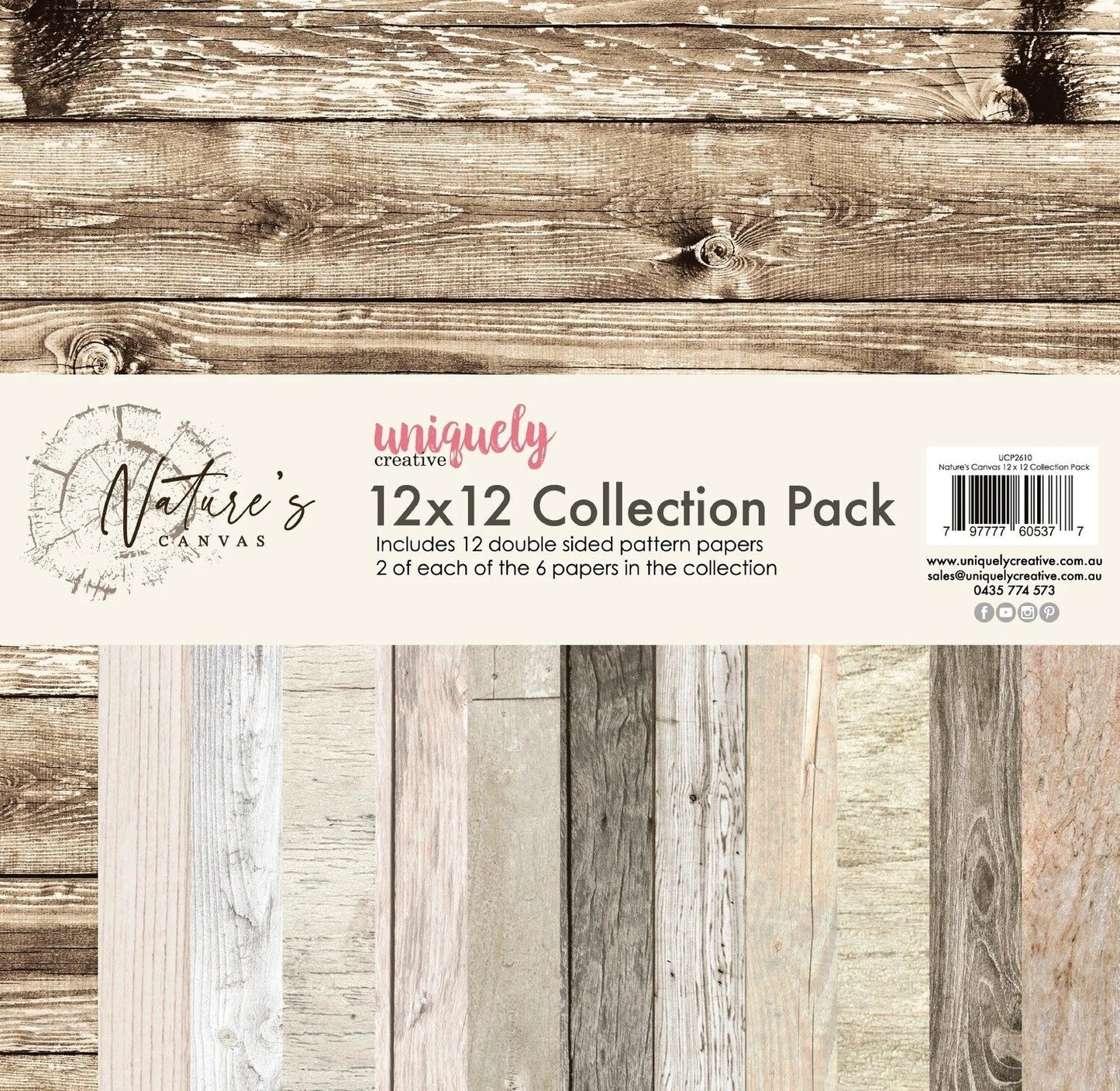 Uniquely Creative - Nature's Canvas 12x12 Collection Pack - The Crafty Kiwi