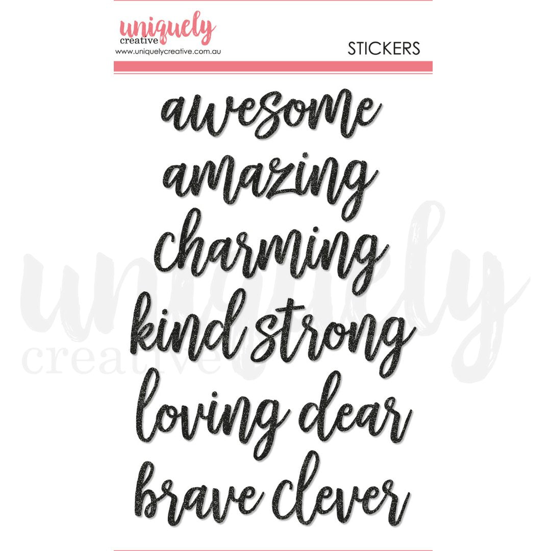 Uniquely Creative - Title Stickers - Amazing - The Crafty Kiwi